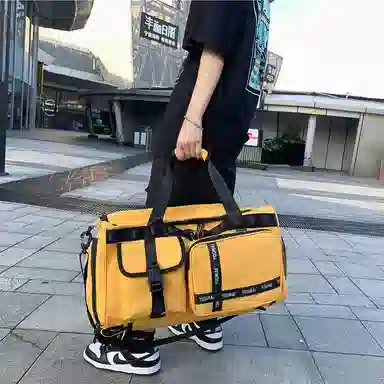 醇龙 多功能干湿分离简约短途旅游时尚百搭 尼龙 旅行包 男女同款情侣款 黑/粉/黄/绿/卡其/牛仔蓝