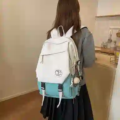 醇龙 大容量电脑包旅行包背包初中生高中生大学生书包通勤 尼龙 双肩包 男女同款情侣款 多色