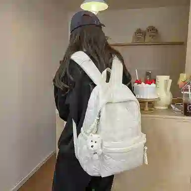 醇龙 设计感百搭简约学生 涤纶（聚酯纤维） 书包背包双肩包 女款 多色