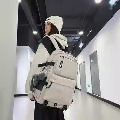 醇龙 尼龙 男女通用 多色 拉链开合大容量 双肩包