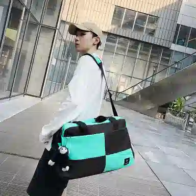 醇龙 大容量多用轻便干湿分离 牛津布 单肩包 男女同款情侣款 黑/蓝/青绿/红/白/粉/黄/紫