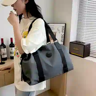 醇龙  男女通用双色旅行包短途轻便行李包袋出差大容量可手提单肩斜挎