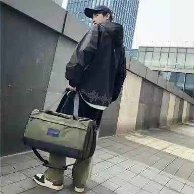 醇龙 大容量干湿分离 尼龙 旅行包 男女同款情侣款 黑/深灰/粉/红/卡其/绿/蓝