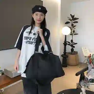 醇龙 轻便出差大容量 尼龙 旅行包 常规 男女同款情侣款 黑/红/粉/灰/蓝