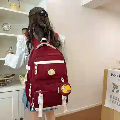 醇龙 高颜值减负时尚撞色 尼龙 双肩包 女款 多色