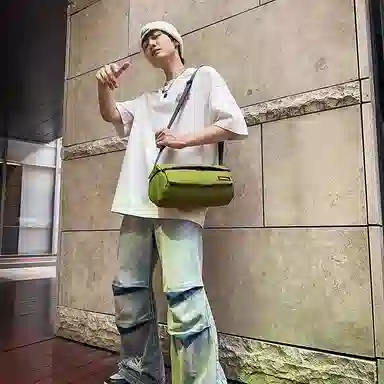 醇龙 纯色时尚潮流高级百搭 尼龙 单肩包 常规 男女同款情侣款 多色