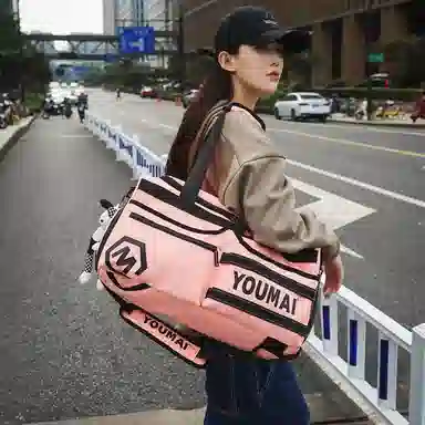 醇龙 中性风休闲简约旅游时尚百搭多功能 尼龙布 旅行包 男女同款情侣款 黑/黄/紫/红/灰/青绿/粉