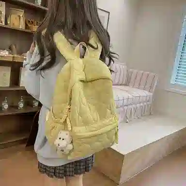 醇龙 设计感百搭简约学生 涤纶（聚酯纤维） 书包背包双肩包 女款 多色