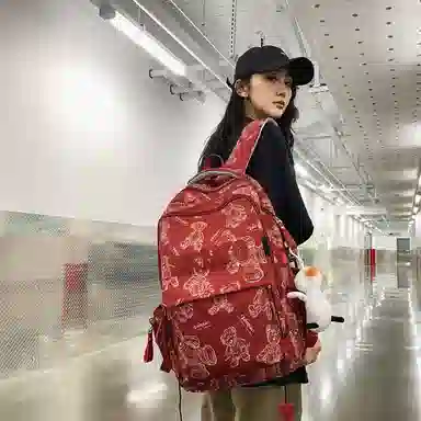 醇龙  尼龙男女通用多色大容量双肩包