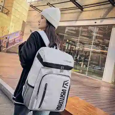 醇龙 旅行背包运动训练网球装备大容量书包 牛津布 双肩包 常规 男女同款情侣款 黑色/灰色