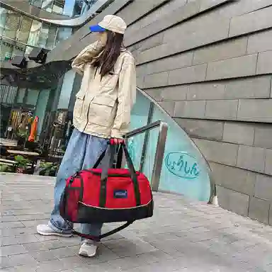 醇龙 干湿分离多用简约休闲 尼龙 旅行包 男女同款情侣款 卡其/黄/红/黑/粉/绿/蓝