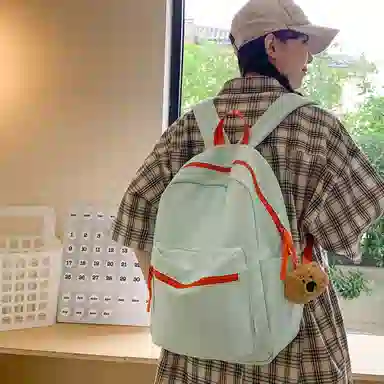 醇龙 男女通用 多色 尼龙 百搭通勤撞色大容量 双肩包