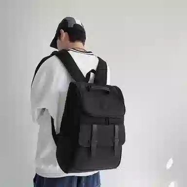 醇龙 小众设计时尚洋气大学生百搭双肩包 大容量简约大号 小号 情侣 男女通用
