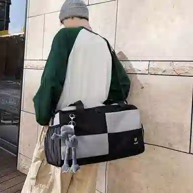 醇龙 大容量短途旅行干湿分离多用 牛津布 单肩包 男女同款情侣款 黑/青绿/蓝/灰/粉/紫/黄/红/白