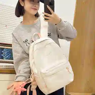 醇龙 原宿潮流简约小众书包日常轻便通勤 尼龙 双肩包 常规 女款 多色