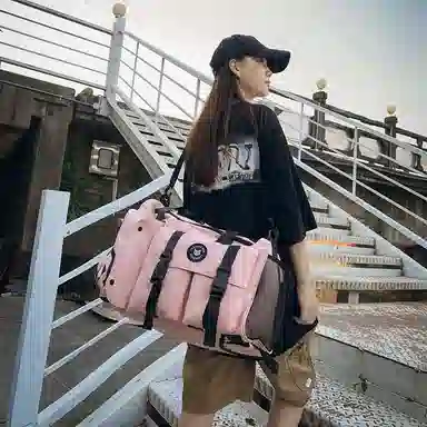 醇龙 休闲简约多功能干湿分离旅游时尚百搭 牛津复合布 旅行包 常规 男女同款情侣款 黑/卡其/红/粉/紫/黄/青绿/牛仔蓝/军绿