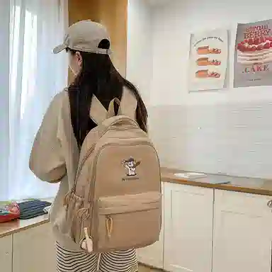 醇龙 可爱书包大容量学院风休闲旅行背包 尼龙 双肩包 常规 女款 多色