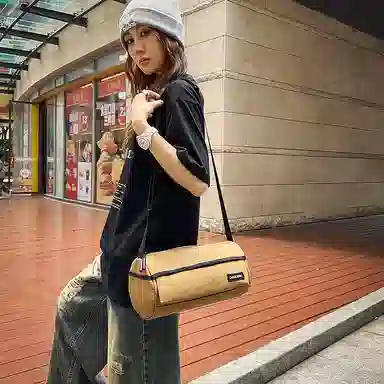 醇龙 纯色时尚潮流高级百搭 尼龙 单肩包 常规 男女同款情侣款 多色