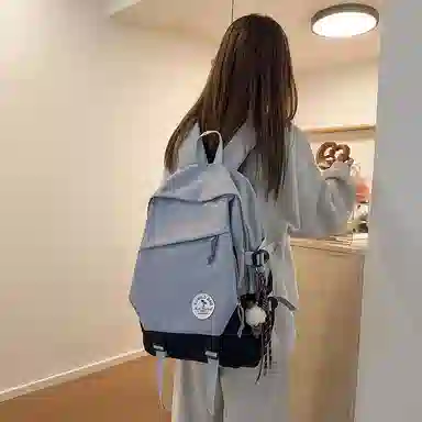 醇龙 大容量电脑包旅行包背包初中生高中生大学生书包通勤 尼龙 双肩包 男女同款情侣款 多色