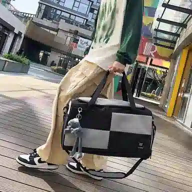 醇龙 大容量短途旅行干湿分离多用 牛津布 单肩包 男女同款情侣款 黑/青绿/蓝/灰/粉/紫/黄/红/白