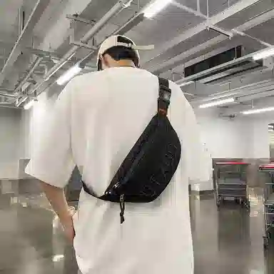 醇龙 简约百搭 尼龙布 胸包 常规 男女同款情侣款 黑/白/灰/红/桔