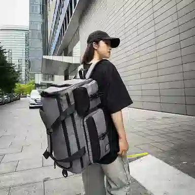 醇龙 多口袋干湿分离 尼龙 旅行包 男女同款情侣款 黑/军绿/灰/果绿