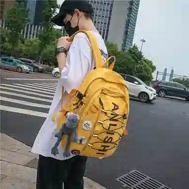 醇龙 简约时尚大学生休闲 百搭 大容量 情侣 男女通用 多色 尼龙 双肩包