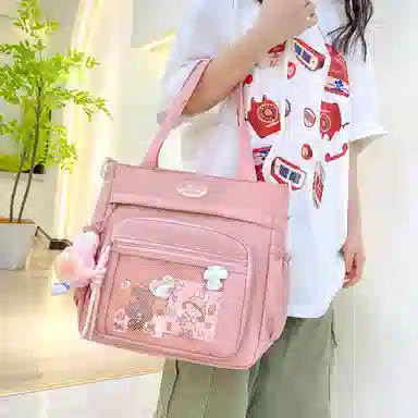 醇龙 百搭简约休闲 尼龙 单肩包 常规 男女同款情侣款 蓝/黑/粉/白