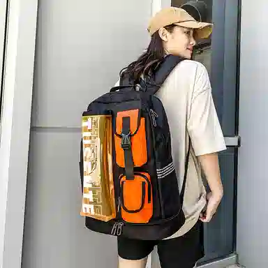 醇龙 男女通用 多色 牛津布 大容量拉链开合休闲 双肩包