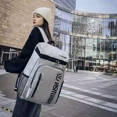 醇龙 旅行背包运动训练网球装备大容量书包 牛津布 双肩包 常规 男女同款情侣款 黑色/灰色