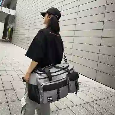 醇龙 多口袋干湿分离 尼龙 旅行包 男女同款情侣款 黑/军绿/灰/果绿