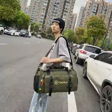 醇龙 大容量 轻便时尚 干湿分离 简约纯色 尼龙 单肩斜挎旅行包 常规 男女同款情侣款 黑/青绿/黄/粉/军绿/卡其