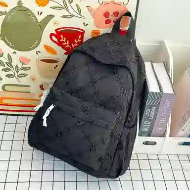 醇龙 韩系轻便旅游百搭大容量 尼龙 双肩包 常规 女款 白色/黑色/粉红色