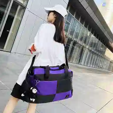 醇龙 大容量多用轻便干湿分离 牛津布 单肩包 男女同款情侣款 黑/蓝/青绿/红/白/粉/黄/紫