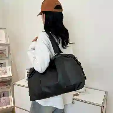 醇龙  男女通用双色旅行包短途轻便行李包袋出差大容量可手提单肩斜挎