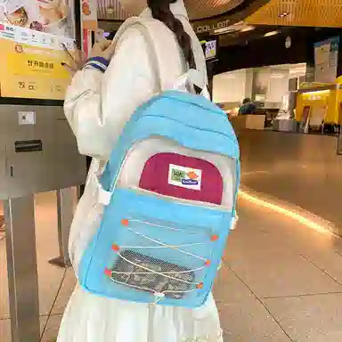 醇龙  尼龙男女通用多色露营多巴胺双肩包电脑大容量