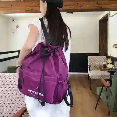 醇龙 抽绳运动大容量背包旅行简易健身轻便篮球口袋 尼龙 单肩包双肩包 男女同款情侣款 多色