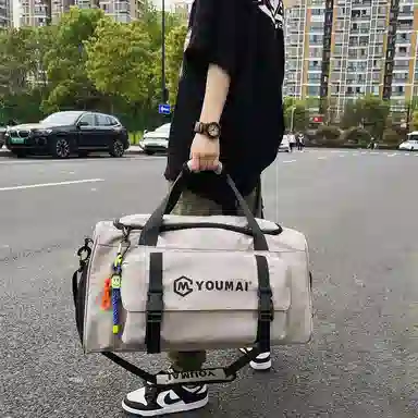 醇龙 大容量 轻便时尚 干湿分离 简约纯色 尼龙 单肩斜挎旅行包 常规 男女同款情侣款 黑/青绿/黄/粉/军绿/卡其