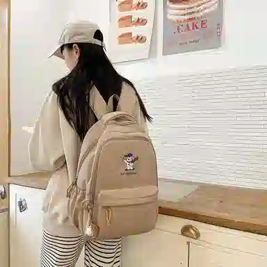 醇龙 可爱书包大容量学院风休闲旅行背包 尼龙 双肩包 常规 女款 多色