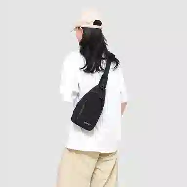 醇龙 韩潮时尚多功能简约纯色 尼龙 胸包 常规 男女同款情侣款 多色