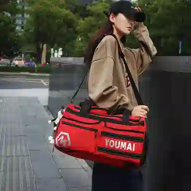 醇龙 中性风休闲简约旅游时尚百搭多功能 尼龙布 旅行包 男女同款情侣款 黑/黄/紫/红/灰/青绿/粉