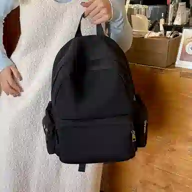 醇龙 韩版纯色简约轻便 尼龙布 双肩包 常规 男女同款情侣款 多色