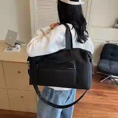 醇龙 百搭手提包运动健身收纳包单肩斜挎包 尼龙 旅行包 男女同款情侣款 多色