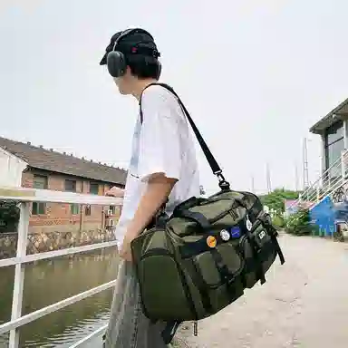 醇龙 多功能干湿分离多口袋 尼龙 旅行包 常规 男女同款情侣款 黑/灰/军绿/果绿