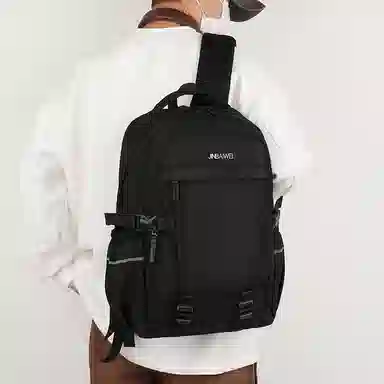 醇龙 大容量电脑背旅行商务扩容大学生 尼龙 双肩包 男款 多色