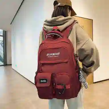 醇龙 工装包轻便时尚潮流大容量初高中休闲旅行背包 尼龙 双肩包 男女同款情侣款 多色