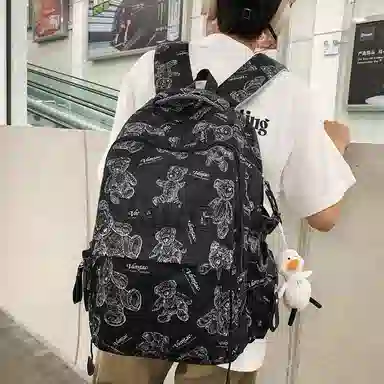 醇龙  尼龙男女通用多色大容量双肩包