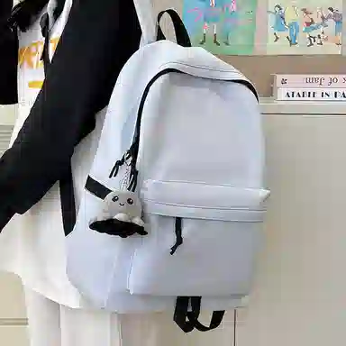 醇龙 纯色简约时尚百搭 尼龙 双肩包 男女同款情侣款 多色