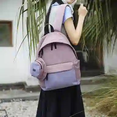 醇龙 拼色轻薄超轻大容量学生书包外出旅行多功能背包 尼龙 双肩包 男女同款情侣款 多色