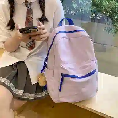 醇龙 男女通用 多色 尼龙 百搭通勤撞色大容量 双肩包